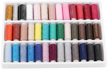 98PCS Handgemaakte Naaigaren Reizen multifunctionele Naaidoos Kit Steken Breien Naalden Tools Knoppen Ambachtelijke Schaar