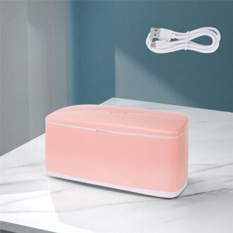 99.9% Ozon Uv Licht Sterlizer Doos Dubbele Desinfectie Thuis Droge Manicure Toolbox Ozongenerator Sterilisator Voor Mobiele Telefoon roze