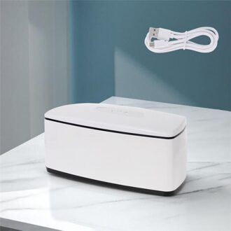 99.9% Ozon Uv Licht Sterlizer Doos Dubbele Desinfectie Thuis Droge Manicure Toolbox Ozongenerator Sterilisator Voor Mobiele Telefoon wit