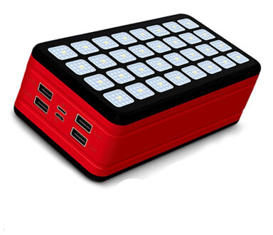 99000Mah Power Bank Draagbare Oplader Grote Capaciteit Outdoor Waterdichte Power Bank Geschikt Voor Xiaomi Samsung Iphone 11 Rood