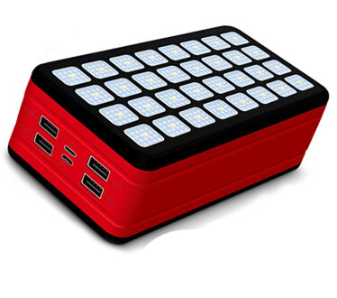 99000Mah Power Bank Draagbare Oplader Grote Capaciteit Outdoor Waterdichte Power Bank Geschikt Voor Xiaomi Samsung Iphone 11 zwart