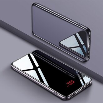 99000Mah Power Bank Grote Capaciteit Draagbare Oplader Digitale Display Poverbank Voor Xiaomi Mi Iphone grijs-50000mAh