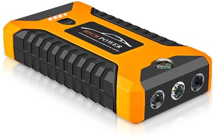 99800Mah Auto Jump Starter Power Bank Multifunctionele Draagbare Auto Batterij Booster Oplader 4 Usb 12V Noodstroom Apparaat geel
