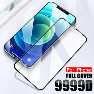 9999D Full Cover Protective Glass For iPhone 11 12 Pro Max Tempered Glass iPhone SE 6 6S 7 8 Plus X XR XS Max Screen Protector