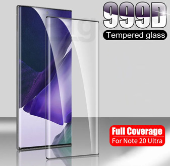 999D Curved Protective Tempered Glass For Samsung Galaxy Note 20 10 Lite S10 S20 Plus S20 Ultra S10E Screen Protector Film Case