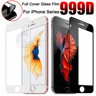 999D Full Cover Tempered Glass on For iPhone 8 7 6 6S Plus SE 2020 Screen Protector Glass iPhone 11 Pro XS Max X XR Glass Film