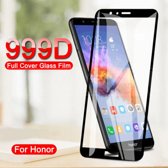 999D Protective Glass For Huawei Honor 7A 7C 7X 7S Full Cover Tempered Glass Honor 8 Lite 9X 8X 8A 8C 8S Screen Protector Glass