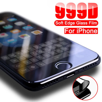 999D Protective Glass on the For iPhone 6 6S 7 8 Plus Tempered Screen Protector Glass iPhone 11 Pro X XR XS Max Protective Glass