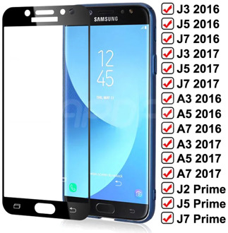 99D Tempered Glass on For Samsung Galaxy J3 J5 J7 A3 A5 A7 2016 2017 J2 J4 J7 Core J5 Prime S7 Screen Protector Glass Film Case