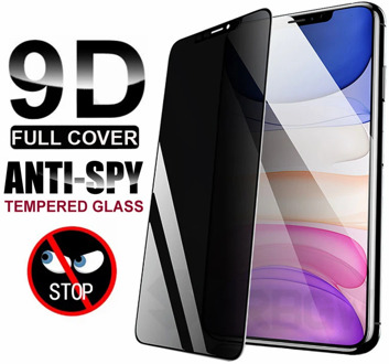 9D Anti Spy Tempered Glass For iPhone X XR XS 11 Pro Max Full Cover Privacy Screen protector For iPhone 7 8 6 6S Plus 5 5S SE 5C