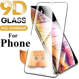9D Coverage Hard Screen Protector for iPhone SE 2020 6 7 8 Phone Glass For iPhone X XR XS Max 11 Pro Max All Glue Full Coverage