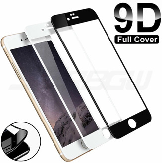 9D Curved Edge Full Cover Tempered Glass For iPhone 7 8 6 6S Plus Screen Protector on iphone7 iphone8 iphone6 iphone6s Glas Film