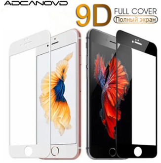 9D Curved Edge Tempered Glass On The For iPhone 7 8 Plus X XS Full Cover Screen Protective Glass For iPhone 7 8 6 6S Plus Film