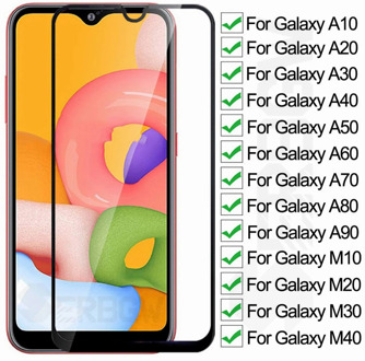 9D Full Protective Glass For Samsung Galaxy A10 A20 A30 A40 A50 Glas On Samsung A60 A70 A80 A90 Screen Protector M10 M20 M30 M40