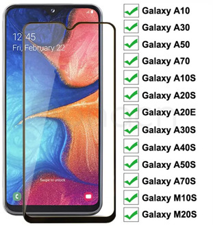 9D Protective Glass For Samsung Galaxy A10 A30 A50 A70 A10S A20E A20S A30S A40S Screen Protector A50S A70S M10S M30S Glass Film