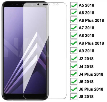9D Protective Glass For Samsung Galaxy A6 A8 J4 J6 Plus 2018 Tempered Glass A5 A7 A9 J2 J8 2018 Screen Protector Glass Film Case