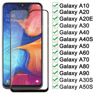 9D Protective Glass on For Samsung Galaxy A10 A20 A30 A40 A50 A60 A20E A30S A50S Screen Protector For Samsung A70 A80 A90 Glass