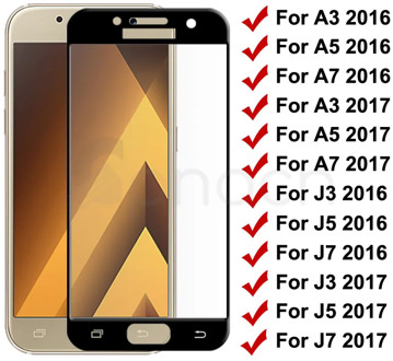 9D Protective Glass on For Samsung Galaxy S7 A3 A5 A7 J3 J5 J7 2016 2017 J2 J4 J7 Core J5 Prime Tempered Screen Protector Glass
