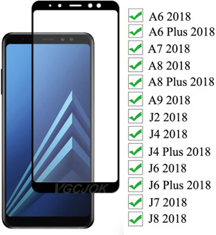 9D Protective Glass On the For Samsung Galaxy A6 A8 J4 J6 Plus 2018 J2 J8 A7 A9 2018 Tempered Glass Screen Protector Film Case