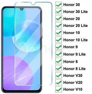 9D Tempered Glass For Huawei Honor 30 20 10 Lite V30 V20 V10 Protective Glass Honor 9 8 Lite V9 Play Screen Protector Glass Film