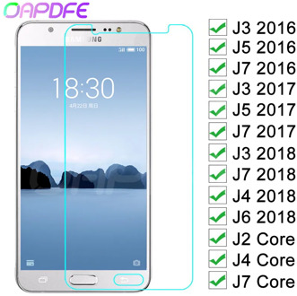9H Anti-Burst Protective Glass For Samsung Galaxy J3 J5 J7 2016 2017 J4 J6 2018 J2 Core Tempered Screen Protector Glass Film