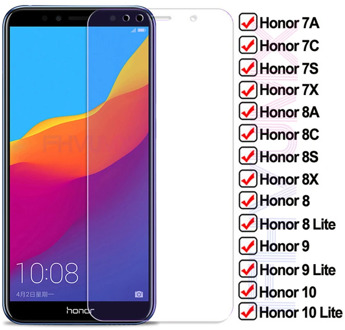 9H Anti-Burst Tempered Glass For Huawei honor 8 9 10 Lite 7X 8X Full Screen Protector On Honor 7A 7C 7S 8A 8C 8S Protective Film