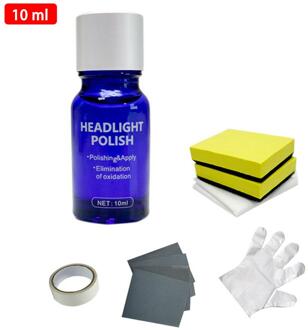 9H Auto Hardheid Koplamp Lens Restaurateur Reparatie Vloeistof Polish Cleaner Set Polijsten Reparatie Coating Agent Set 10ml reeks
