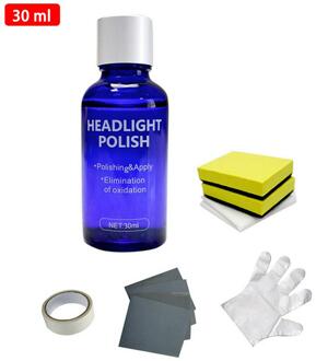 9H Auto Hardheid Koplamp Lens Restaurateur Reparatie Vloeistof Polish Cleaner Set Polijsten Reparatie Coating Agent Set 30ml reeks