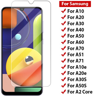 9H Hard Screen Protector for Samsung A51 A71 A50 A60 A30S A50S Tempered Glass on Galaxy A70 A30 A40 A20e A10e A20 A10 Front Film