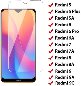 9H Hard Tempered Glass for Redmi 8 8A 7 7A 5 Plus Screen Protector on Xiaomi Redmi 9 9A 9C 6 Pro 5A 6A K20 Pro Protective Glass