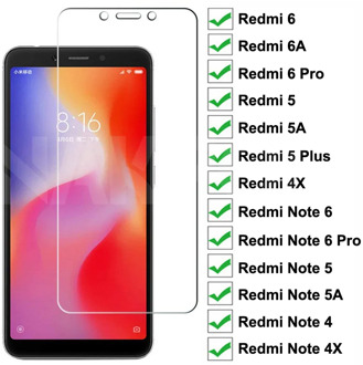 9H Premium Tempered Glass on For Xiaomi Redmi 6 Pro 6A 5 Plus 5A 4X S2 Go K20 Note 4 4X 5 5A 6 Pro Screen Protector Glass Film