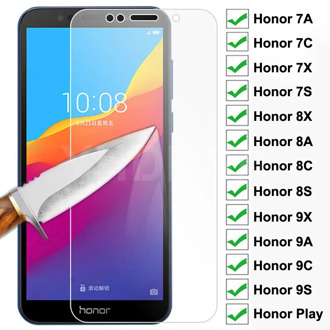9H Protective Glass For Huawei Honor 7A 7X 7C 7S Tempered Screen Protector Glass Honor 9X 9A 9C 9S 8X 8A 8C 8S Play Glass Film