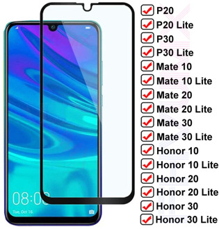 9H Tempered Glass For Huawei P30 P20 Mate 10 20 30 Lite Glass Screen Protector Honor 10 Honor20 Honor30 Lite Protective Glass
