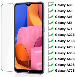 9H Tempered Glass For Samsung Galaxy A30 A50 A01 A51 A71 A20E Screen Protector A10S A20S A30S A40S A50S A70S Safety Glass Film