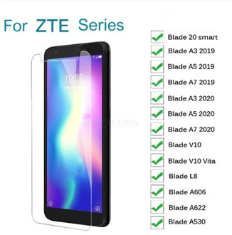 9H Tempered Glass for ZTE Blade 20 smart A3 A5 A7 2019 2020 A622 L8 V10 Vita A530 GLASS Protective Film Screen Protector cover