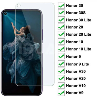 9H Tempered Glass on the For Huawei Honor 30 20 10 9 Lite Protective Glass Film Honor 30S V30 V20 V10 V9 Screen Protector Glass