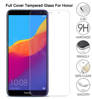 9H Tempered Glass on the For Huawei Honor 7A 7C 7X 7S Screen Protector Glass Honor 8 Lite 8X 8A 8C 9X Protective Glass Film Case