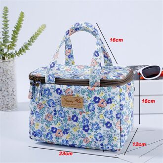 9L Lunch Tas Portable Grote Capaciteit Waterdichte Bloemen Multifunctionele School Werk Voedsel Bier Ijs Geïsoleerde Thermische Handtas stijl A S