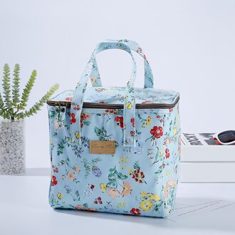 9L Lunch Tas Portable Grote Capaciteit Waterdichte Bloemen Multifunctionele School Werk Voedsel Bier Ijs Geïsoleerde Thermische Handtas stijl B L