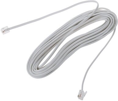 9M 30ft RJ11 6P2C Modulaire Telefoon Telefoon Kabels Draad Wit