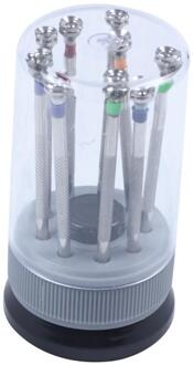 9Pcs 0.8Mm-2.0Mm Horloge Schroevendraaier Schroevendraaier Kit Reparatie Gereedschap Set Voor Horloges Glas