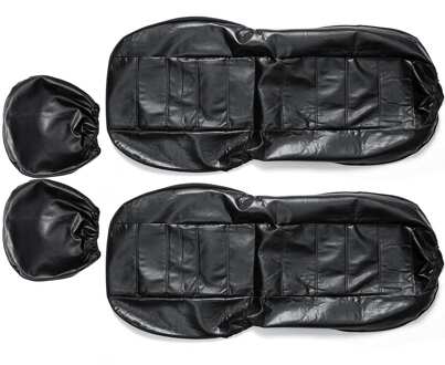 9pcs Antihechtende Universele Auto Stoelhoezen Set PU Lederen Voor Achter Zitkussen Voertuig Seat Protector Auto Accessoires 4stk