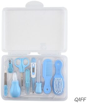 9Pcs Baby Set Kids Grooming Kit Thermometer Nursery Baby Care Tool 103D blauw