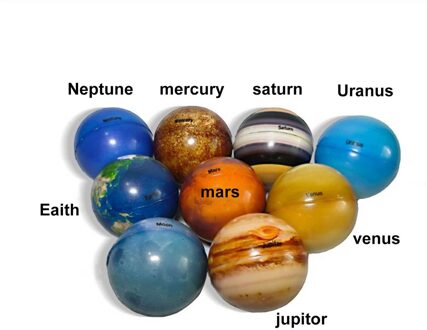 9Pcs Baby Speelgoed Kleur Spons Solide Zachte Bal Compressie Speelgoed Voor Kinderen En Volwassenen Bal Speelgoed Planetaire Fidget Speelgoed bouncy Bal