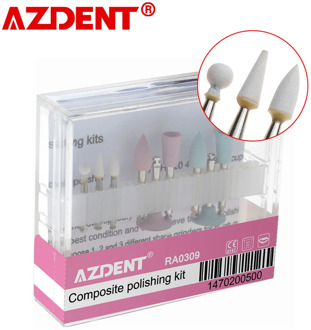 9pcs/box Dental Composite Polishing For Low-Speed Handpiece Contra Angle Kit RA0309 Light-curing resin sanding polishing set