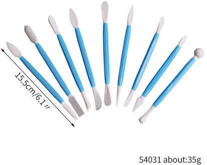 9Pcs Cake Fondant Decorating Modeling Gereedschap Set Plastic Klei Klei Sculpting Carving Gereedschap
