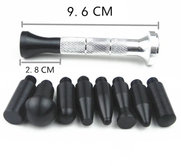 9PCS Car Dent Repair Hail Removal Tools Aluminum Alloy Auto Hail Removal Repair Pen Hand Knock Down 9 Heads car repair tool