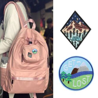 9Pcs Diverse Geometrische Badge Patch Mountain Planeet Geborduurde Iron On/Naaien Applique Voor Kleding Diy Decoratie