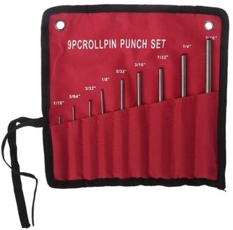 9Pcs Duurzaam Staal Roll Pin Punch Set Tool Kit Voor Verwijderen Pins Professionele