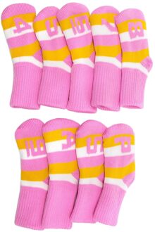 9Pcs Golf Club Iron Covers Headcovers Dikke Gebreide Protector Golf Accessoires roze